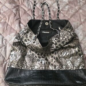 Chateau Leopard Print Shoulder Bag